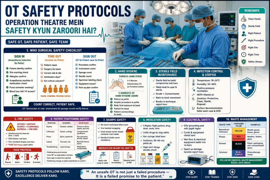 Operation Theatre Safety Protocols — OT Technician Guide