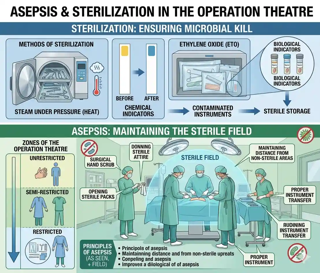 Asepsis and Sterilization in Operation Theatre