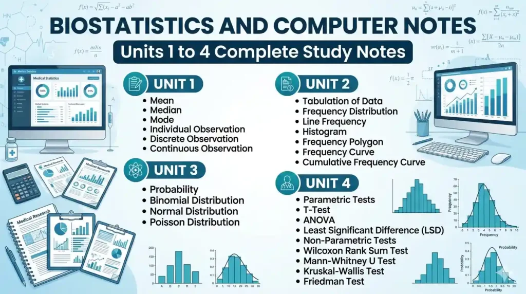 Biostatistics and Computer Notes