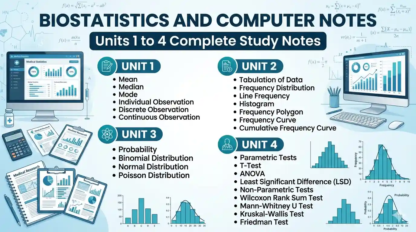 Biostatistics and Computer Notes